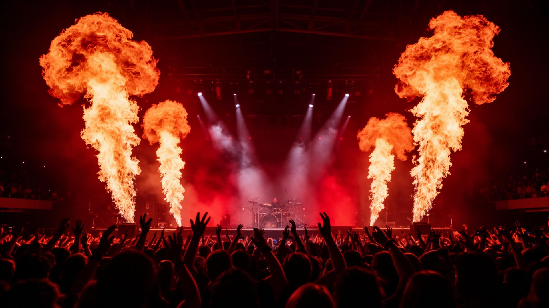 Concert with pyrotechnics